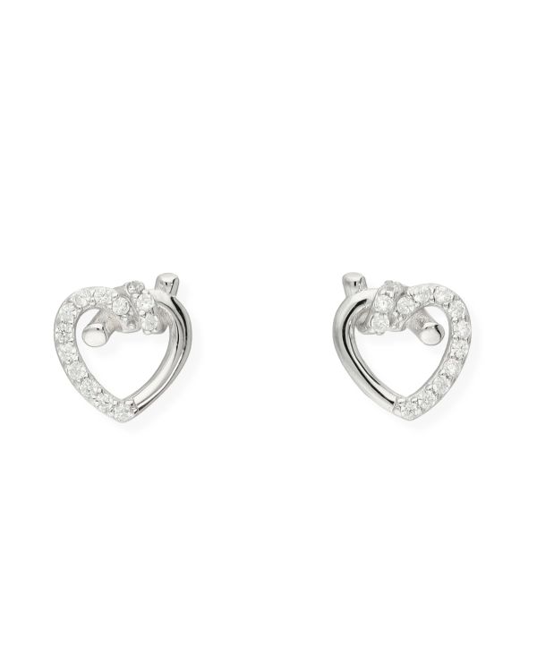 Zirkonia Ohrstecker Silber 925 - Hearts von Carat