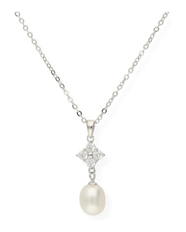 Collier Perles, Zirconia Argent 925 - Pearls de Carat