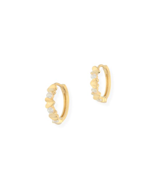 Créoles Zirconia Or 9 ct - Style de Carat