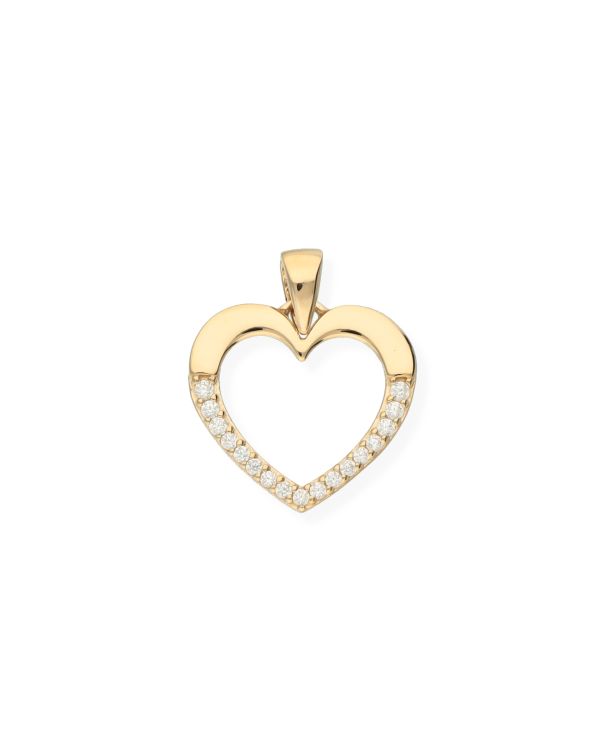 Zirkonia Anhänger Gold 9 ct - Hearts von Carat