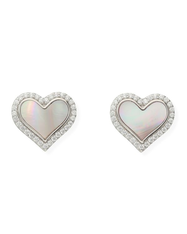 Clous d'oreilles Nacre, Zirconia Argent 925 - Colorstone de Carat