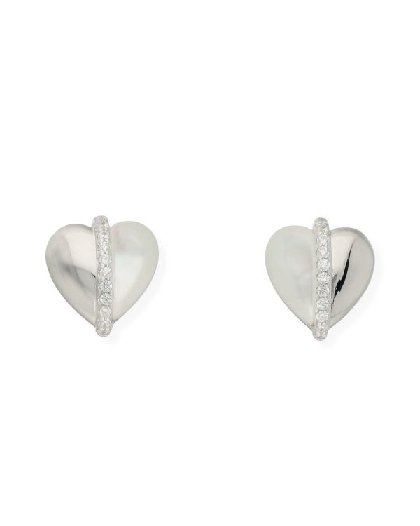 Clous d'oreilles Nacre, Zirconia Argent 925 - Colorstone de Carat