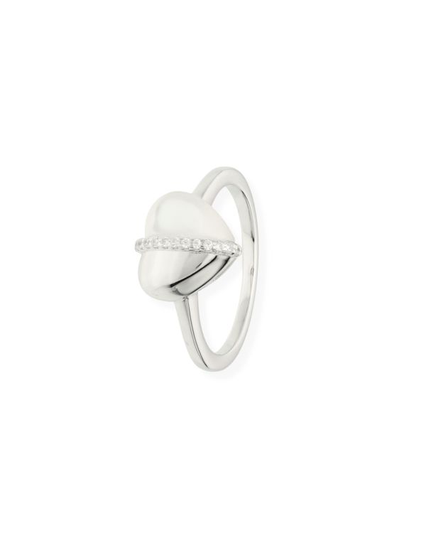 Perlmutter, Zirkonia Ring Silber 925 - Colorstone von Carat