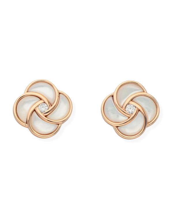 Clous d'oreilles Nacre, Zirconia Argent 925 - Colorstone de Carat