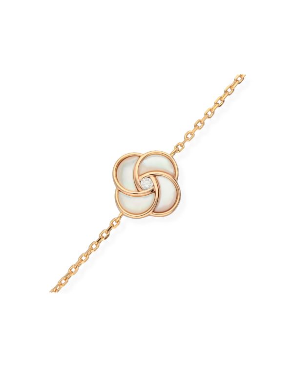 Perlmutter, Zirkonia Armband Silber 925 - Colorstone von Carat