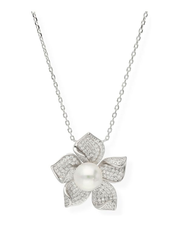 Collier Perles, Zirconia Argent 925 - Pearls de Carat