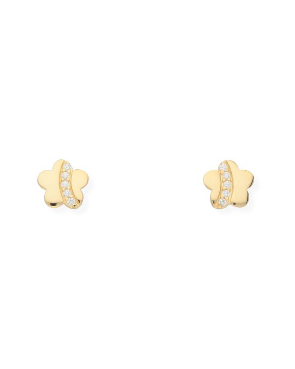 Clous d'oreilles Zirconia Or 9 ct - Motifs de Carat