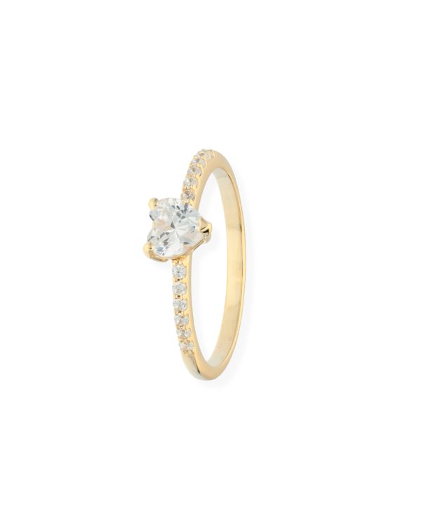 Bague Zirconia Or 9 ct - Solitaire de Carat