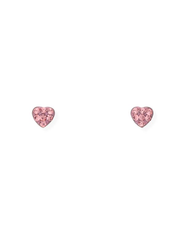 Kristall Ohrstecker Silber 925 - Hearts von Carat Kids