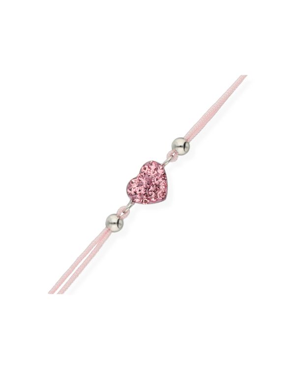 Kristall Armband Silber 925 - Hearts von Carat Kids