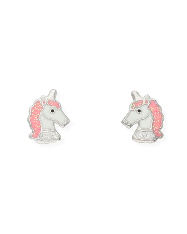 Clous d'oreilles Émail, Cristal Argent 925 - Motifs de Carat Kids