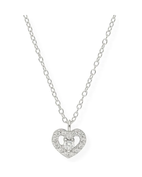 Zirkonia Halskette Silber 925 - Hearts von Carat Kids