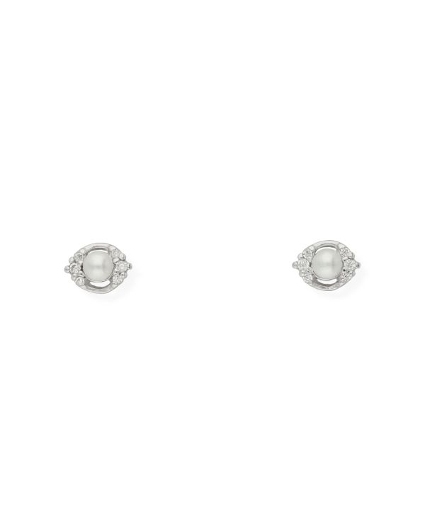 Perlen, Zirkonia Ohrstecker Silber 925 - Pearls von Carat