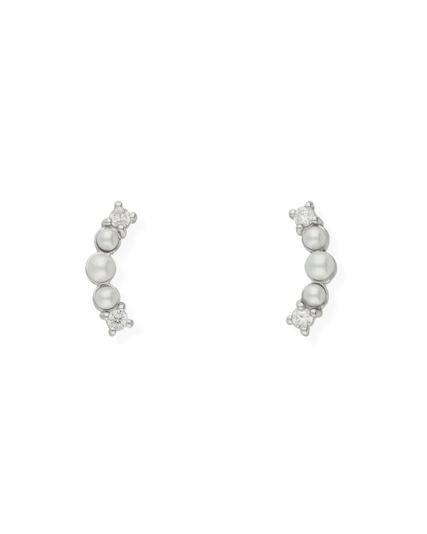 Perlen, Zirkonia Ohrstecker Silber 925 - Pearls von Carat