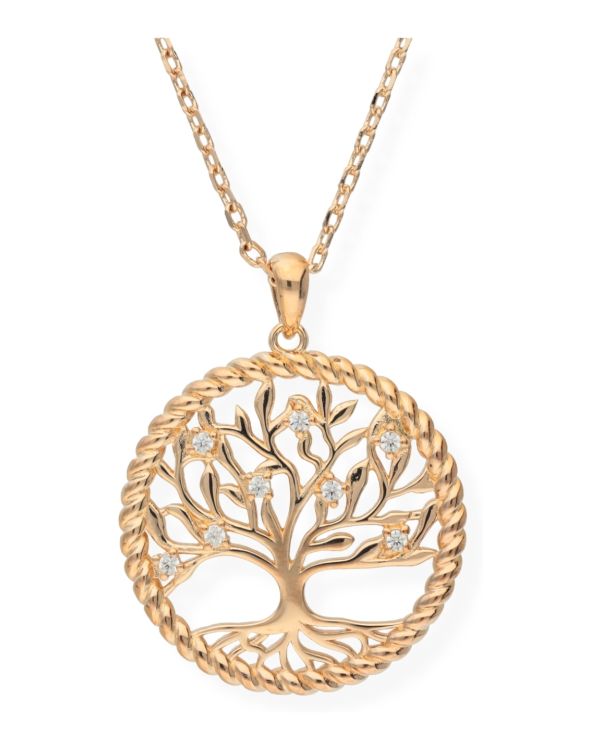 Zirkonia Halskette Messing Plaqué - Motifs von Carat