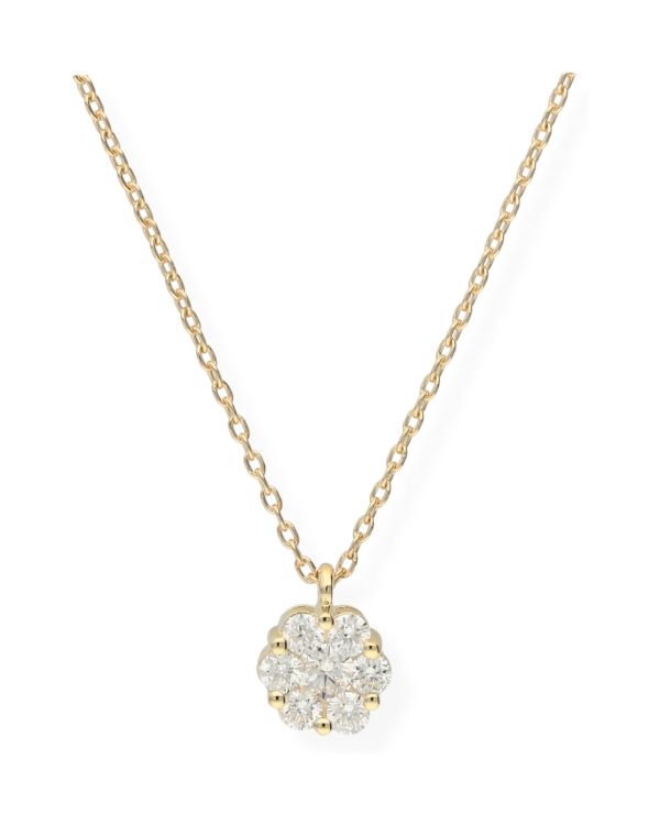 Naava Damen-Halskette 9 Karat 375 Weißgold Rhodiniert Diamant 0,02