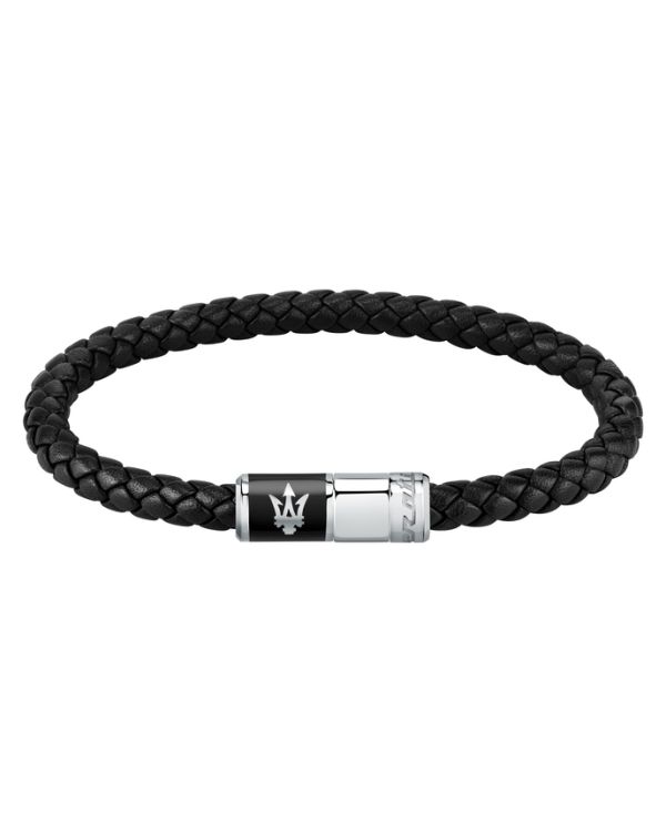 Maserati - Keramik, Email Armband Leder, Edelstahl - RECYCLED LEATHER