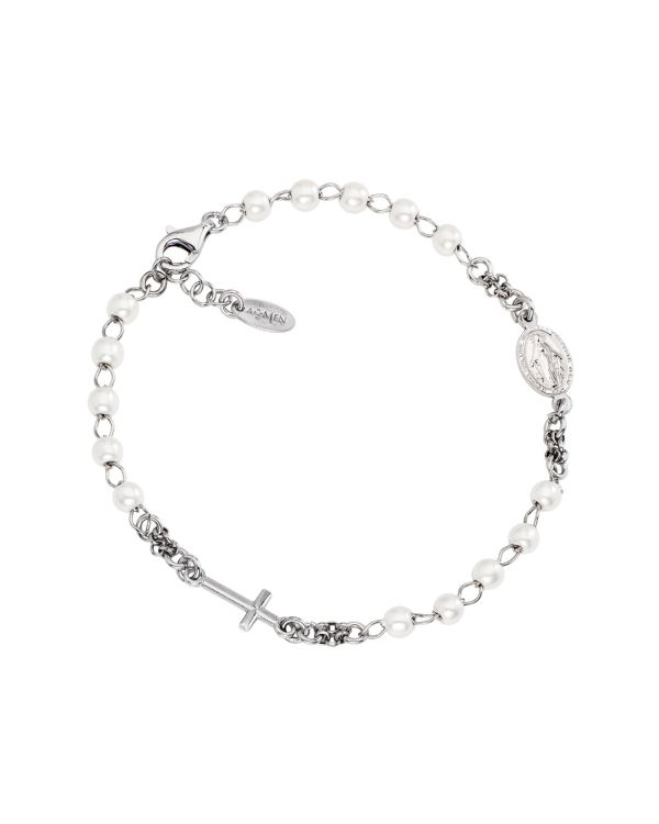 Amen - Perlen Armband Silber 925 - ROSARY PEARLS