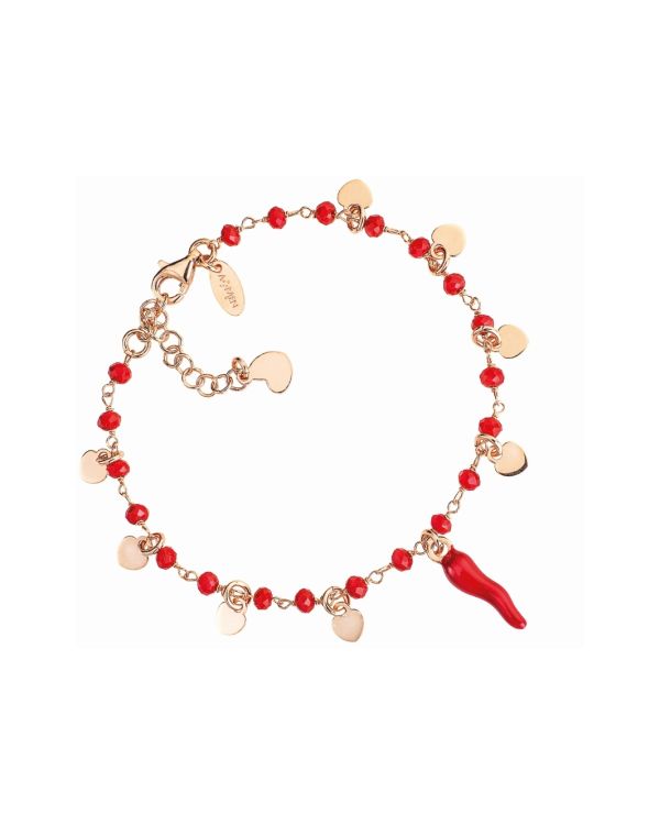 Amen - Kristall, Email Armband Silber 925 - LUCKY HORNS