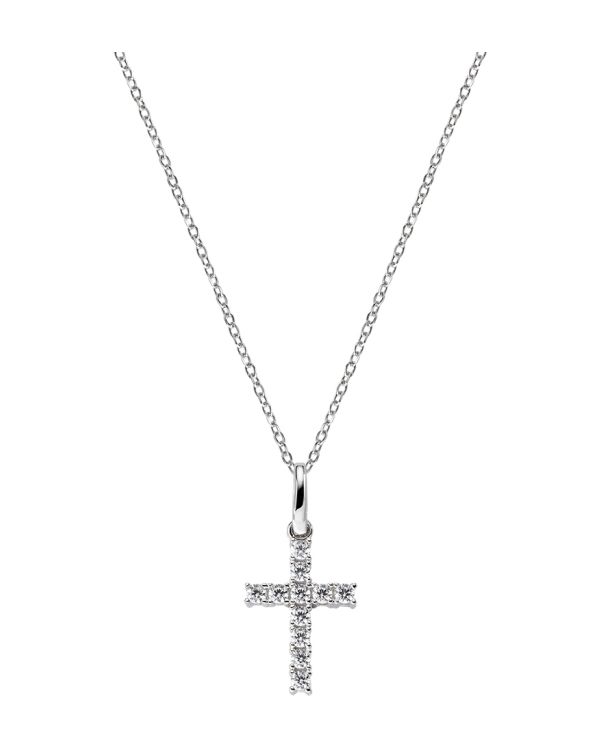 Amen - Zirkonia Halskette Silber 925 - CROSSES