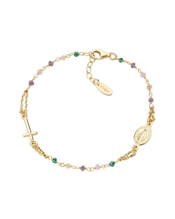 Amen - Kristall Armband Silber 925 - ROSARY CRYSTALS