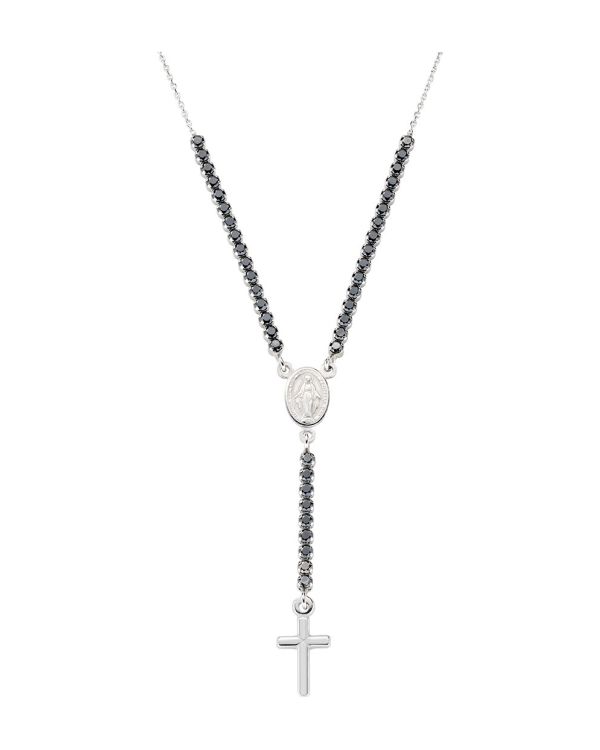 Amen - Zirkonia Halskette Silber 925 - CROSSES