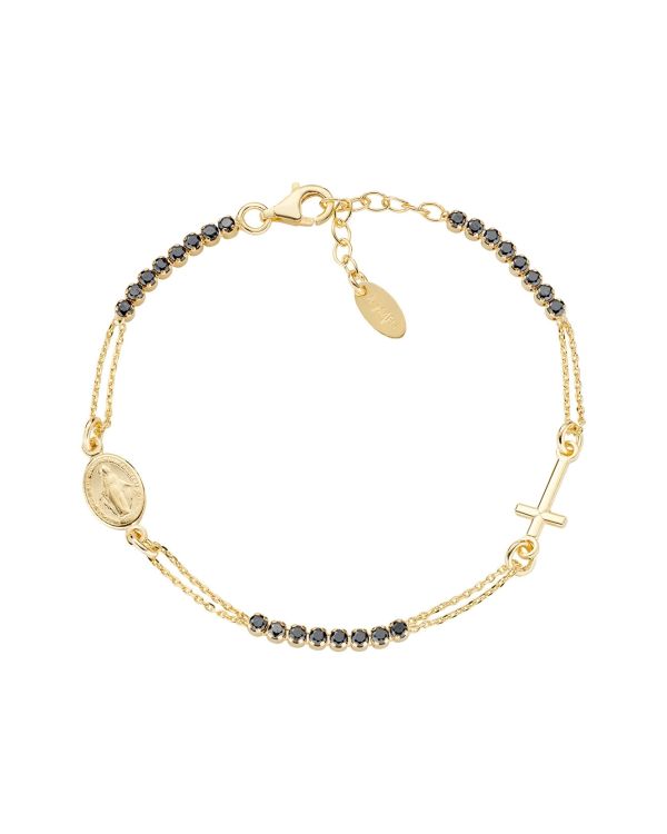 Amen - Zirkonia Armband Silber 925 - CROSSES
