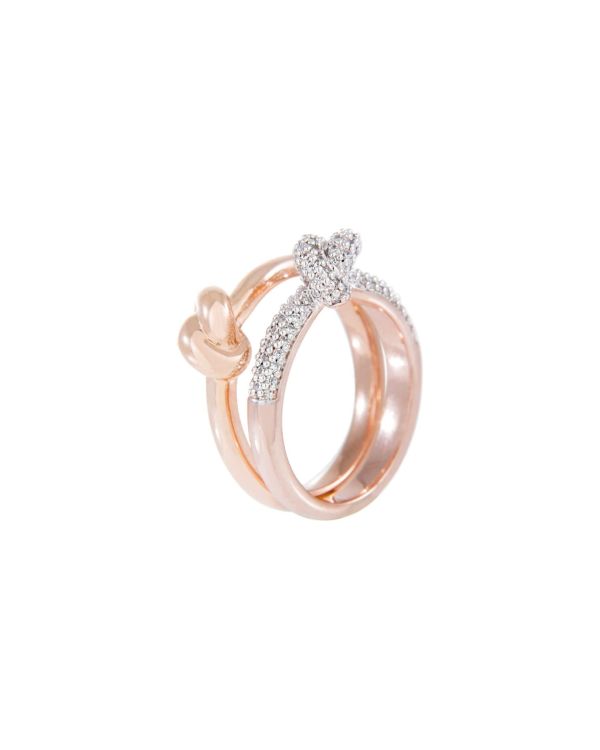 Bronzallure - Zirkonia Set, Ring Bronze Plaqué