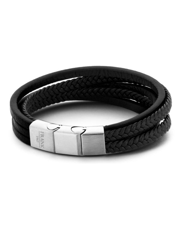 Frank - Armband Leder, Edelstahl - Frank 1967 Leather