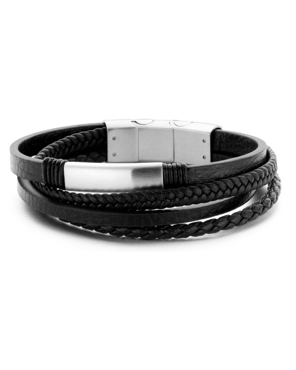 Frank - Armband Leder, Edelstahl - Frank 1967 Leather