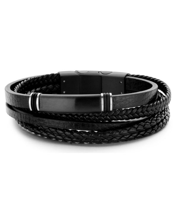 Frank - Armband Leder, Edelstahl - Frank 1967 Leather