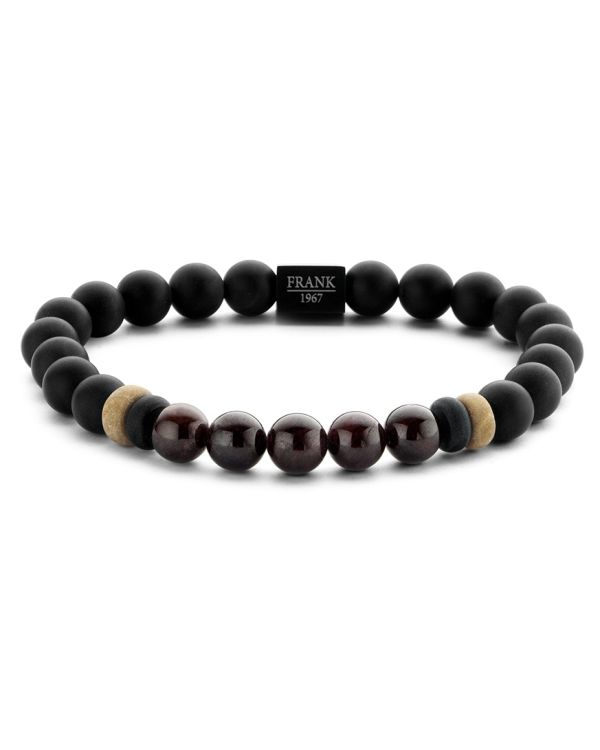 Frank - Achat, Granat Armband Edelstahl