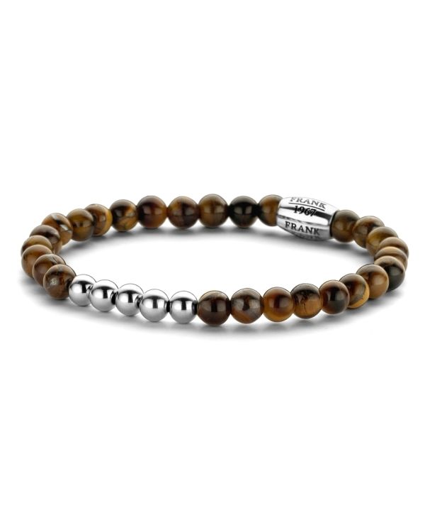Frank 1967 Beads - bracelet oeil de tigre acier inoxydable