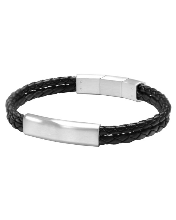 Frank - Armband Leder, Edelstahl - Frank 1967 Leather