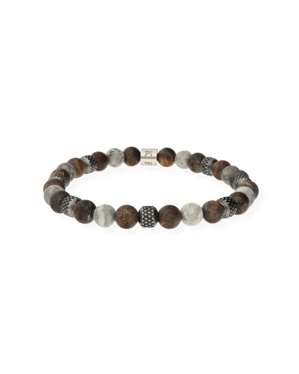 Frank - Bronzit, map stone Armband Edelstahl - Frank 1967 Beads